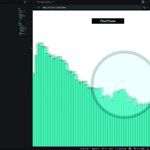 I switched the sound I was using before and changed the colors of the entire thing to match the theming of the sound I was now using and I also styled the pause/play button.