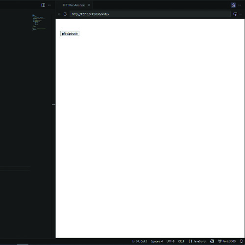 It was at this point that I opened another document and started to code my own project using a combination of what I know. I started with a play/pause button.