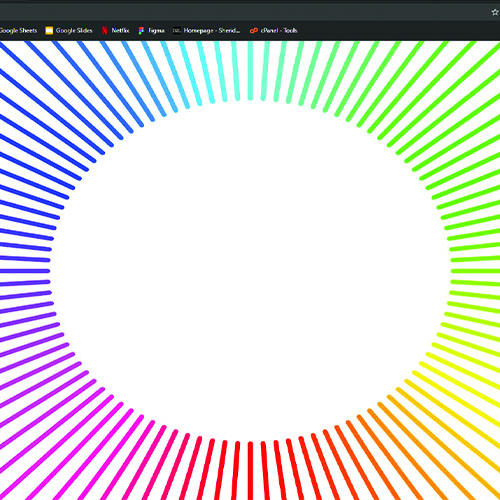 Curious about what the bars would look like when I changed the height, I made the bars extend outwards off of the screen and I thought it looked interesting.