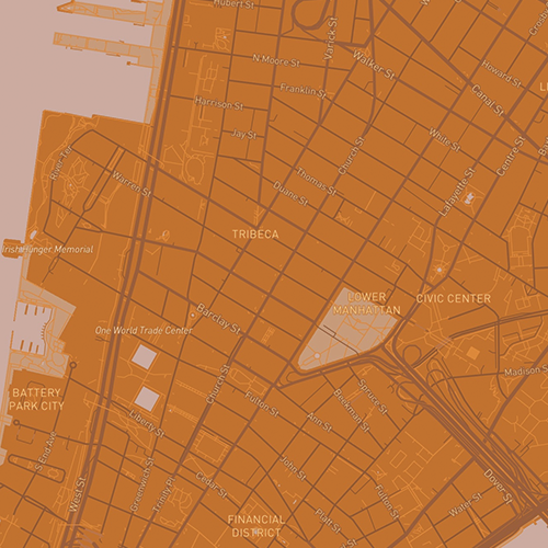 The first result after exporting the Cartogram beach into Mapbox. 