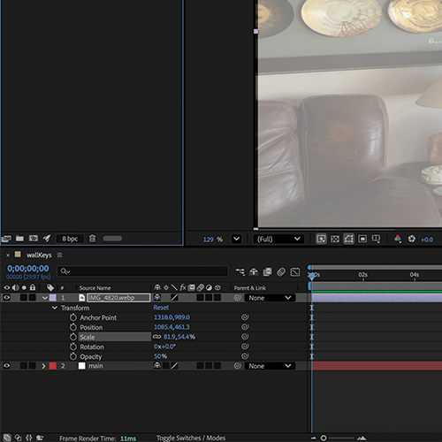While making the layer to separate all the surfaces, I was having a bit of trouble with my layers and needed to scale the base image up.