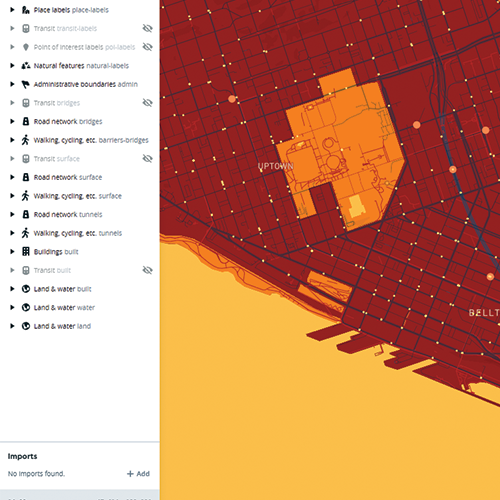 The fire map before I changed what each point of data looked like. It was hard to see as well.