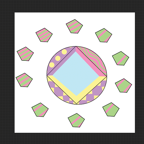 I finished off with all the patterns.