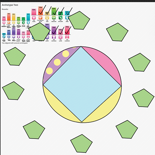 I began to add colors and patterns, choosing the amount of colors and how light they are based on the corresponding values.
